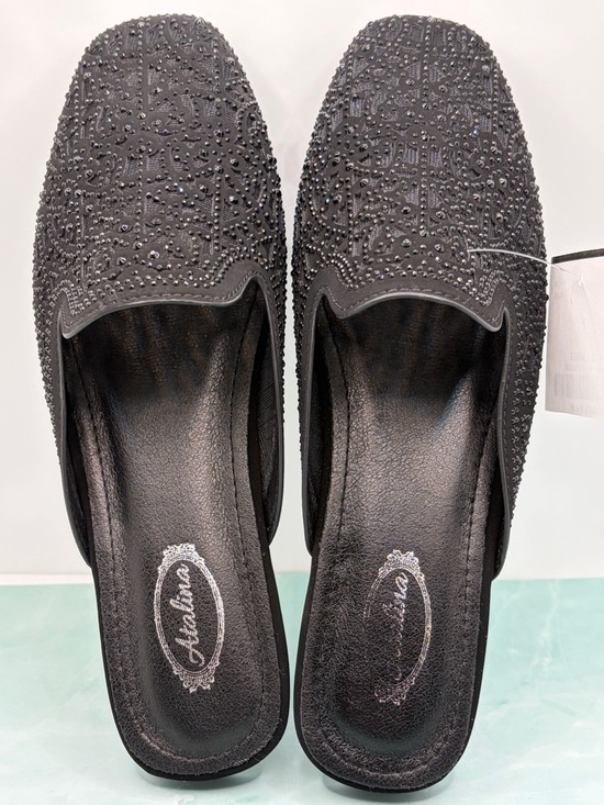 Atalina Shoes - Atalina Black Beaded Slip-On Women’s Flats